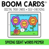 Spring Sight Word Matching (primer) BOOM CARDS™