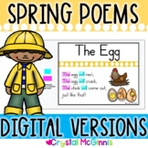 Spring Sight Word Poems DIGITAL VERSIONS - GOOGLE SLIDES, 