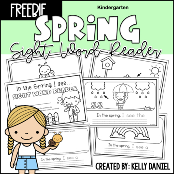 Preview of Spring Sight Word Reader - FREEBIE | Kindergarten | Distance Learning
