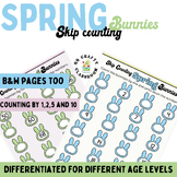 Spring Skip Counting Easter/Spring Bunnies (1,2, 5 and10) 