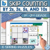 Spring Skip Counting by 2s, 3s, 5s, and 10s Boom Cards™