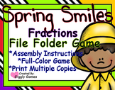Spring Smiles Fractions File Folder Game