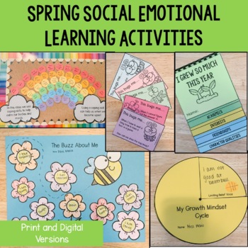 Preview of Spring Social Emotional Learning Activities for Kids