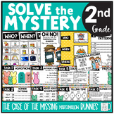 Spring Solve the Mystery Math & ELA Task Card Activity 2nd Grade