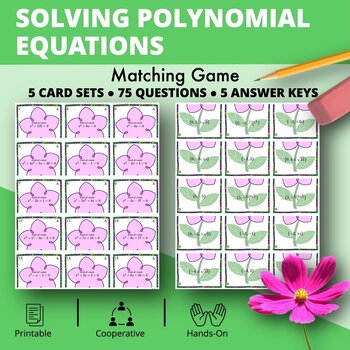 Preview of Spring: Solving Polynomial Equations Matching Games