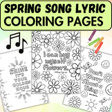 Spring Song Lyric Coloring Pages, Interactive Coloring She