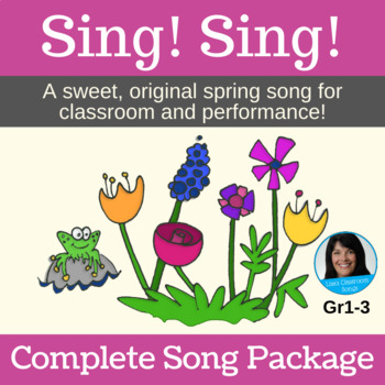 Preview of Spring Song and Activity | Spring Program | mp3s, PDF, SMART, Video