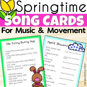 Preview of Spring Songs Poems and Fingerplays for Preschool