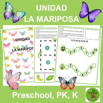 Preview of Spring - Spanish Butterfly Unit/La Mariposa - Preschool, PreK, K