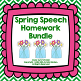 Spring Speech Homework Bundle