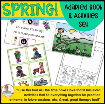 Preview of Spring Speech Language Activities Adapted Books and Games for Sentence Building
