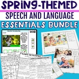 Spring Speech & Language Activities W/ sensory bins, lesso