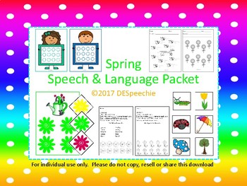 Preview of Spring Speech & Language Packet