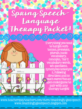 Preview of Spring Speech-Language Therapy Packet