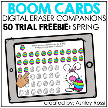 Preview of Spring Speech Therapy Boom Cards™️ FREE 50 Trials 