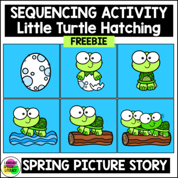 Preview of Spring Speech Therapy Sequencing Activity, No Prep