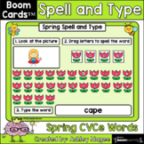 Spring Spell and Type CVCe Long Vowel Words - Boom Cards -