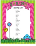 Spring Spelling List