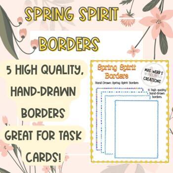 Preview of Spring Spirit Classroom Décor Borders | Task Cards, Posters, Decorations