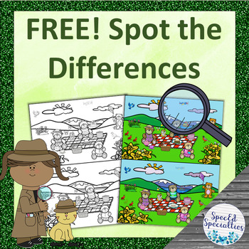 spot the difference worksheets for kindergarten teaching resources tpt