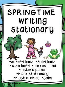 Preview of Spring (Springtime) Writing Paper--Spring Writing Stationary--DIFFERENTIATED