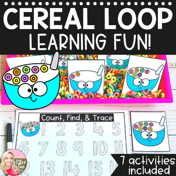 Preview of Spring/St. Patrick's Day - Cereal Loop FUN!  Letters, Rhyming, Counting-Pre-K