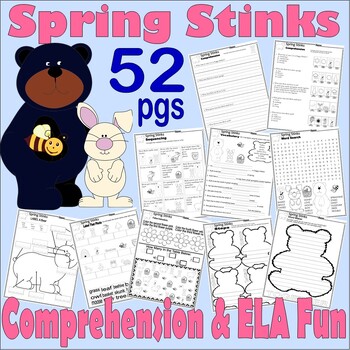 Preview of Spring Stinks Bruce Read Aloud Book Study Companion Reading Comprehension