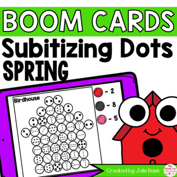 Preview of Spring Subitize Counting Boom Cards Digital Game