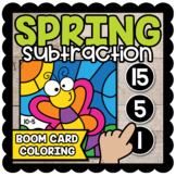 Spring Subtraction Puzzle | BOOM CARDS
