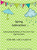 Spring Subtraction {Subtracting Multiples of Ten from Two-