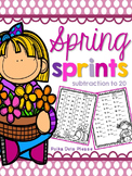 Spring Subtraction Worksheets | Subtraction to 20 Practice