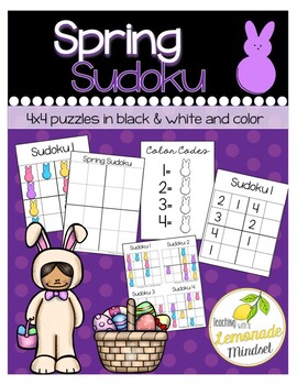 Preview of Spring Picture Sudoku 4x4 Puzzles