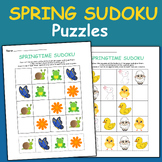 Spring Sudoku Puzzles Sheets Cut and Paste