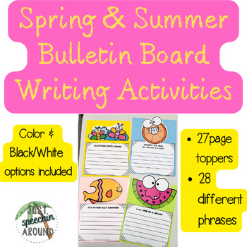 Preview of Spring & Summer Bulletin Board Writing Craft Activities