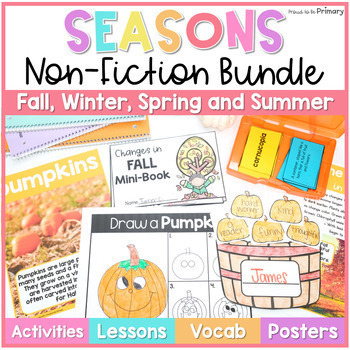 Preview of Spring, Summer, Fall, & Winter Science Units - Experiments, Worksheets, Projects