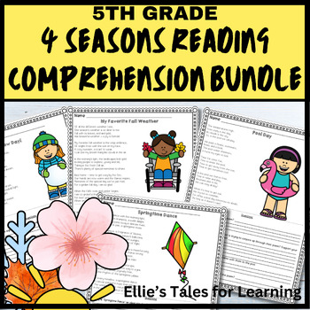 Preview of Spring Summer Fall Winter Seasonal Reading Comprehension for 5th Grade