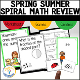 Spring Summer Math Review Math Game and Center First Grade