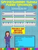 Handwriting: Spring Summer Puzzle Sentence Strips for Cent