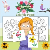 Winter | Spring Sun Flowers Dot Marker Coloring Pages -  F