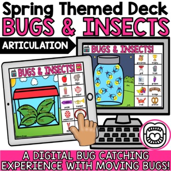 Preview of Spring Speech Therapy Activities for Articulation, Animated Bugs