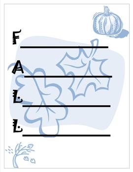 Preview of Spring, Summer, Winter, Fall Acrostic Sheets