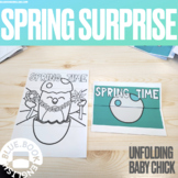 Spring Surprise Card - Hatching Egg Coloring - Baby Chick 