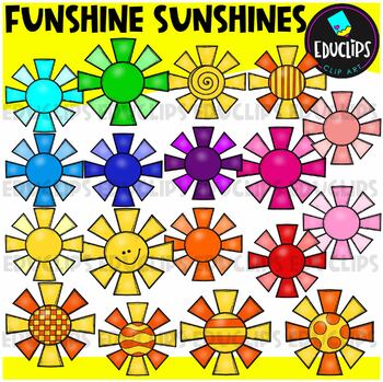 Preview of Funshine Sunshines Clip Art Set {Educlips Clipart}