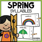 Spring Syllables Clip Cards