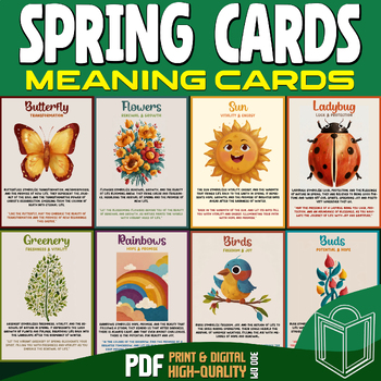 Preview of Spring Symbolism Cards: Educational Meaning Cards for Classroom Activities