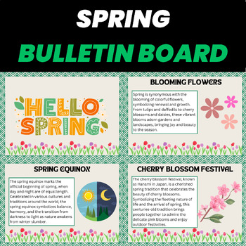 Preview of Spring Symbols and Festivals Bulletin Board | Spring Bulletin Board Springtime