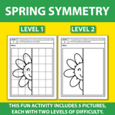 Spring Symmetry Drawing Activity for Art and Math - Math L