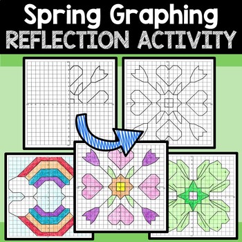 Preview of Spring Symmetry and Reflection Coordinate Plane Mystery Graphing Pictures Math