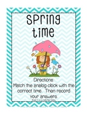 Spring TIME - telling time to the hour