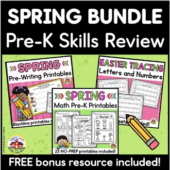 Preview of Spring Take-Home Review Bundle for Preschool